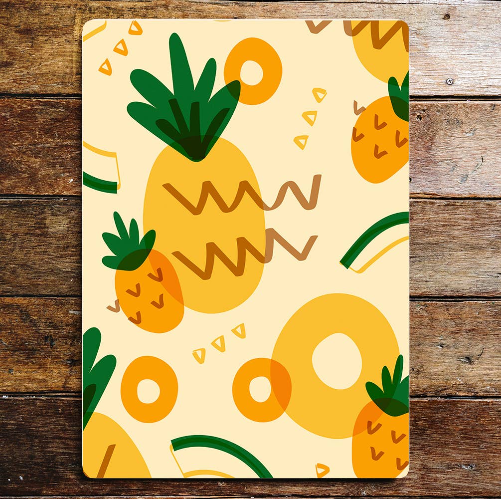 70's style Pineapples kitchen | Metal Wall Sign