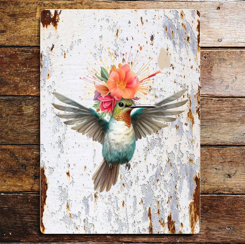 Humming Bird Wildlife Nature Lifestyle | Metal Sign Plaque