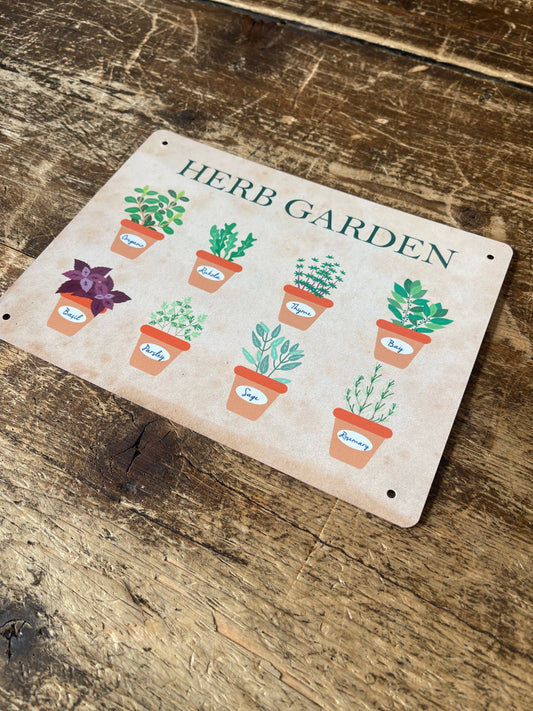 Herb Garden | Metal Sign Humorous Plaque