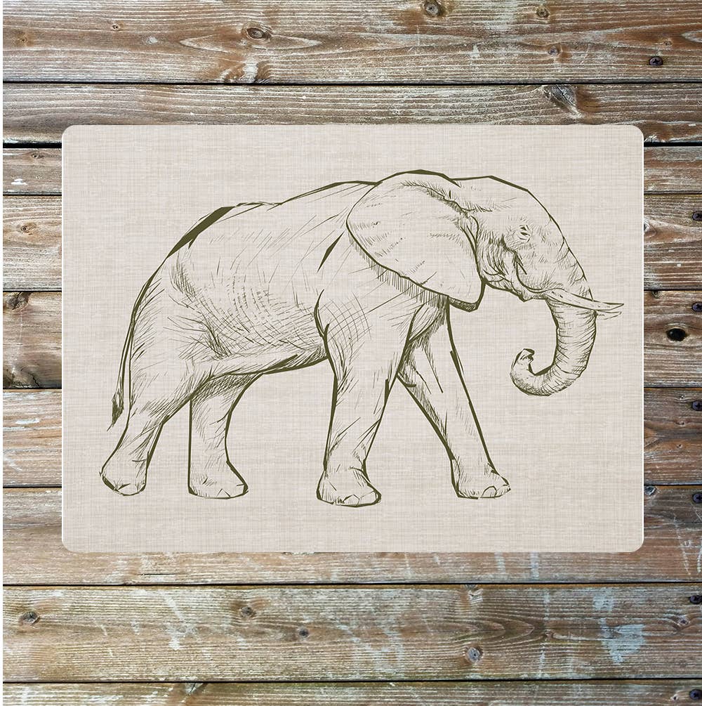 Elephant African wildlife wall art | Metal Sign Plaque