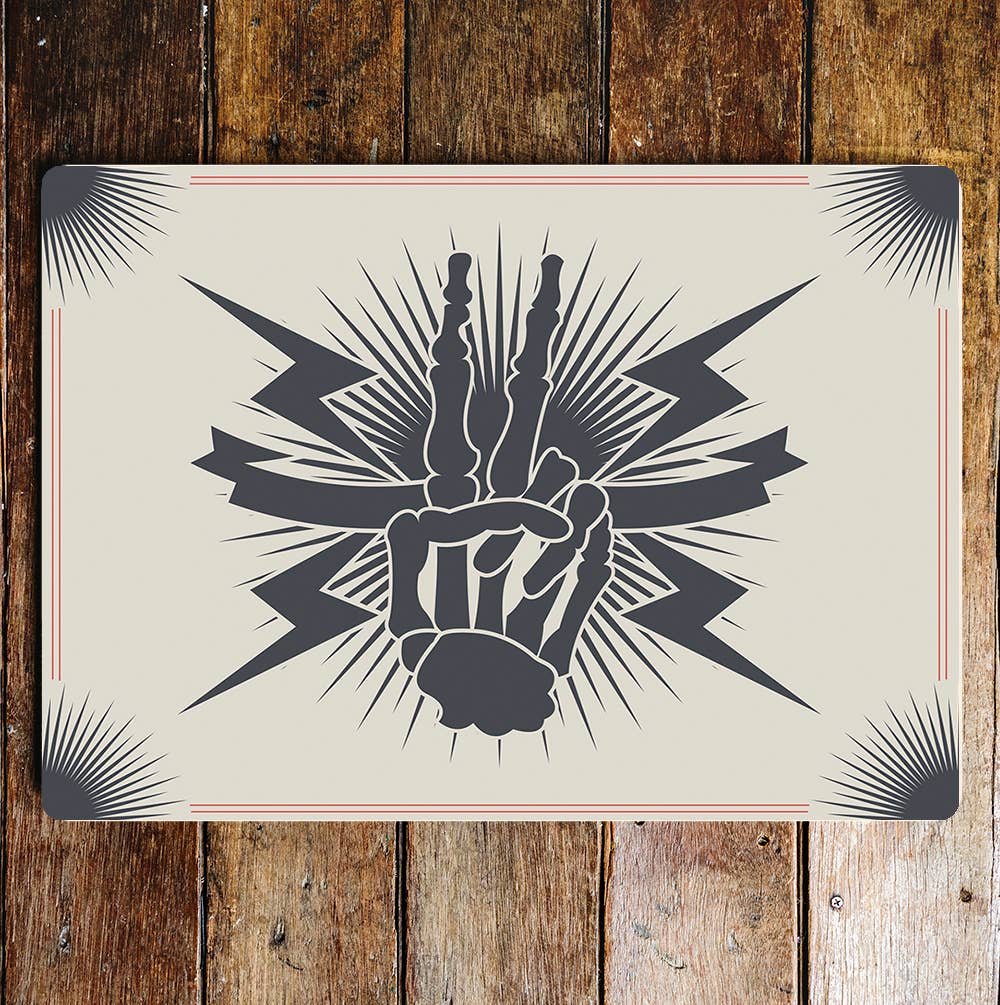 Rock N roll music pub bar Metal Sign plaque