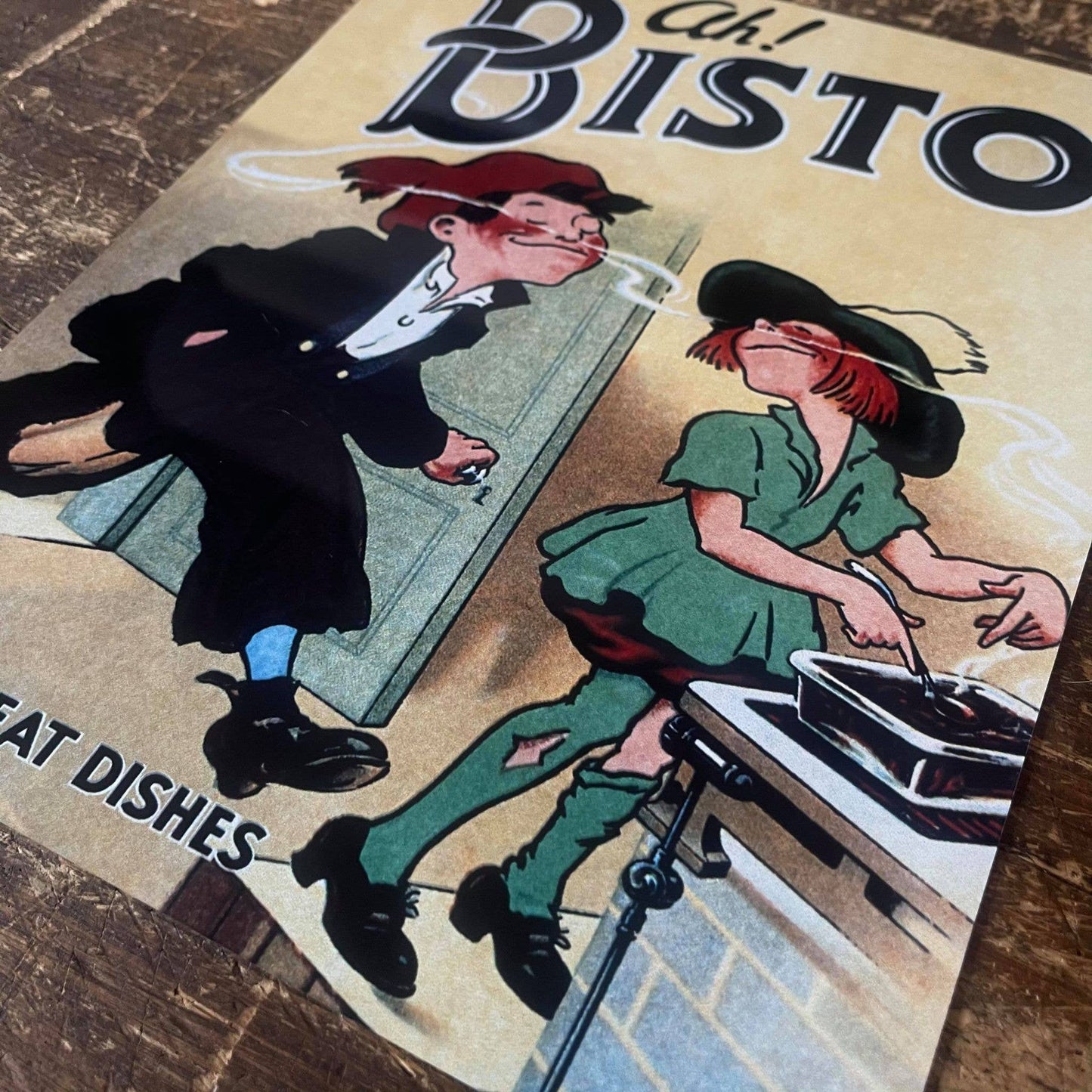 Ah Bisto For All Meat Dishes | Metal Advertising Wall Sign