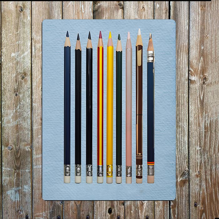 Colour Pencils Metal Sign Plaque