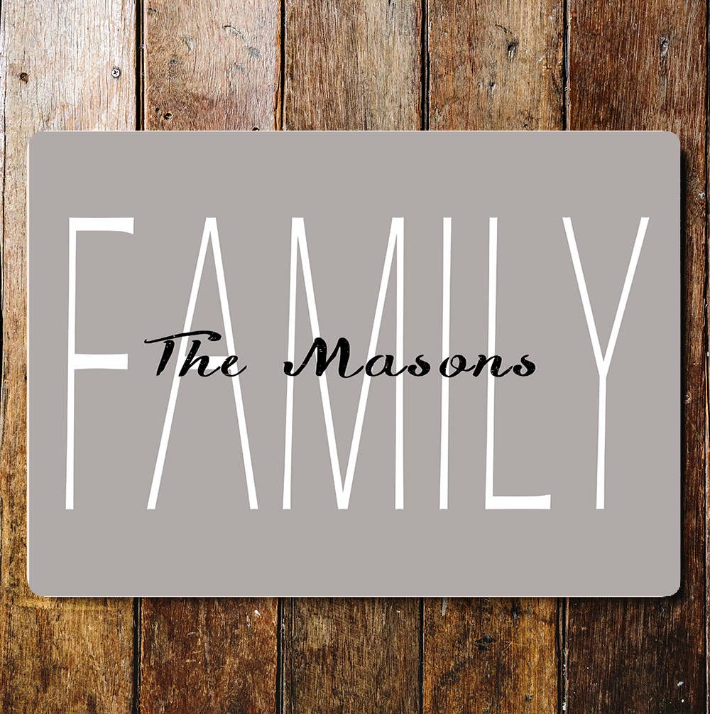 Family Name Personalized Custom | Metal Wall Sign