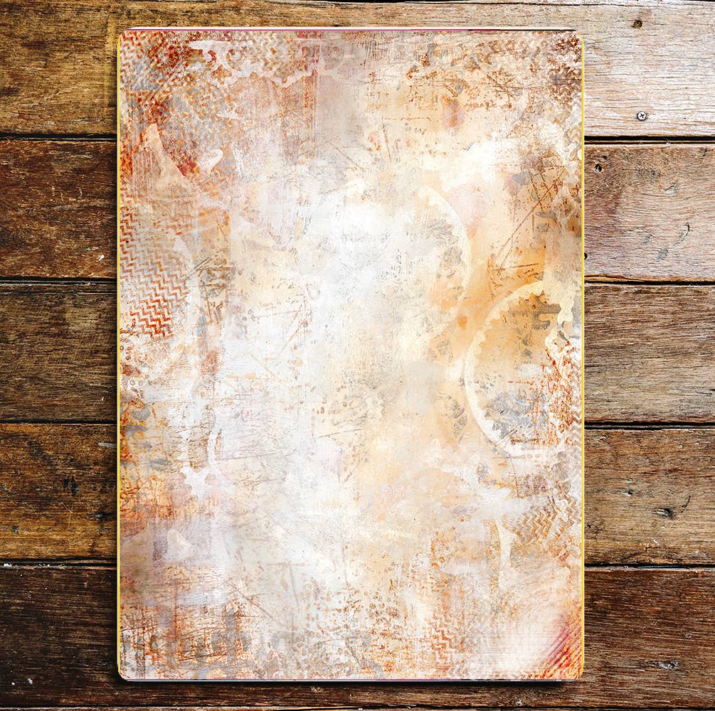 Marbel Effect Pattern Peach | Metal Sign Plaque