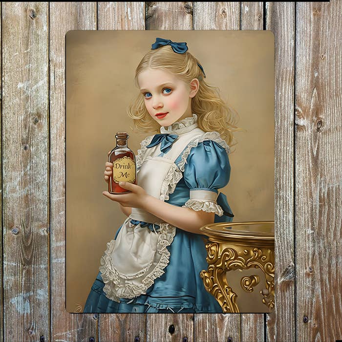 Alice in Wonderland | Drink Me | Metal Sign Plaque