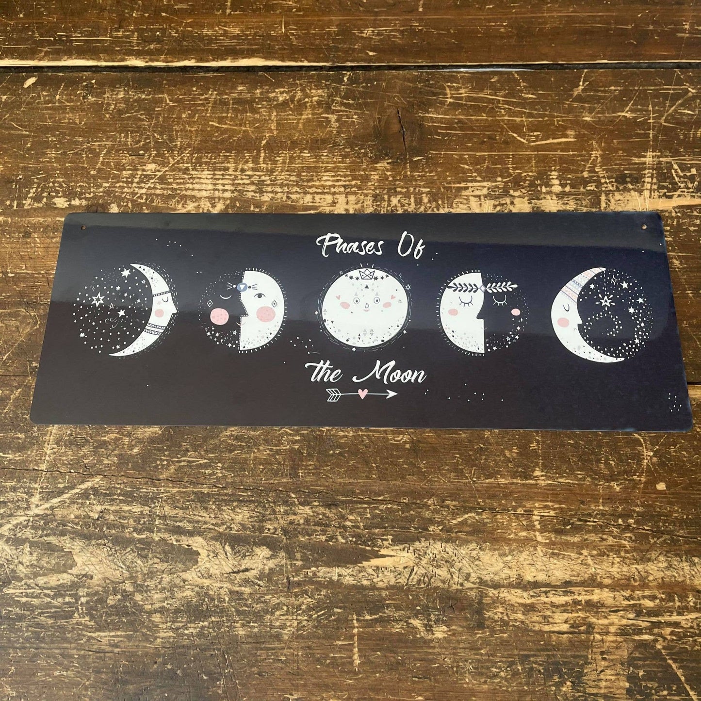 Phases Of The Moon - Nursery - | Metal Vintage Wall Sign