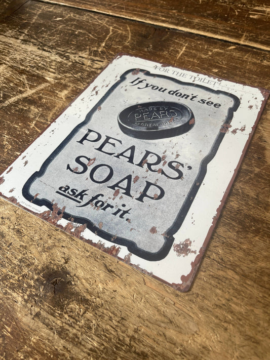 Pears Soap Ask For It Bath Metal sign Bathroom