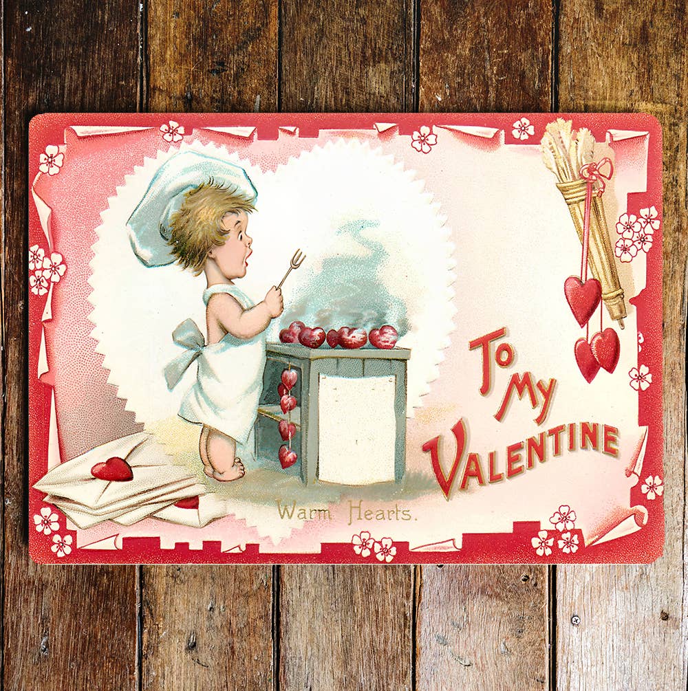 Valentine warm hearts | Metal Sign Plaque