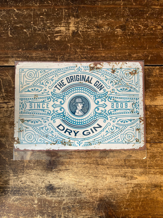 The Original Dry Gin Metal Vintage Wall Sign