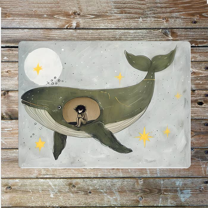 Boy Inside A Whale Sea Nautical | Metal Sign Plaque
