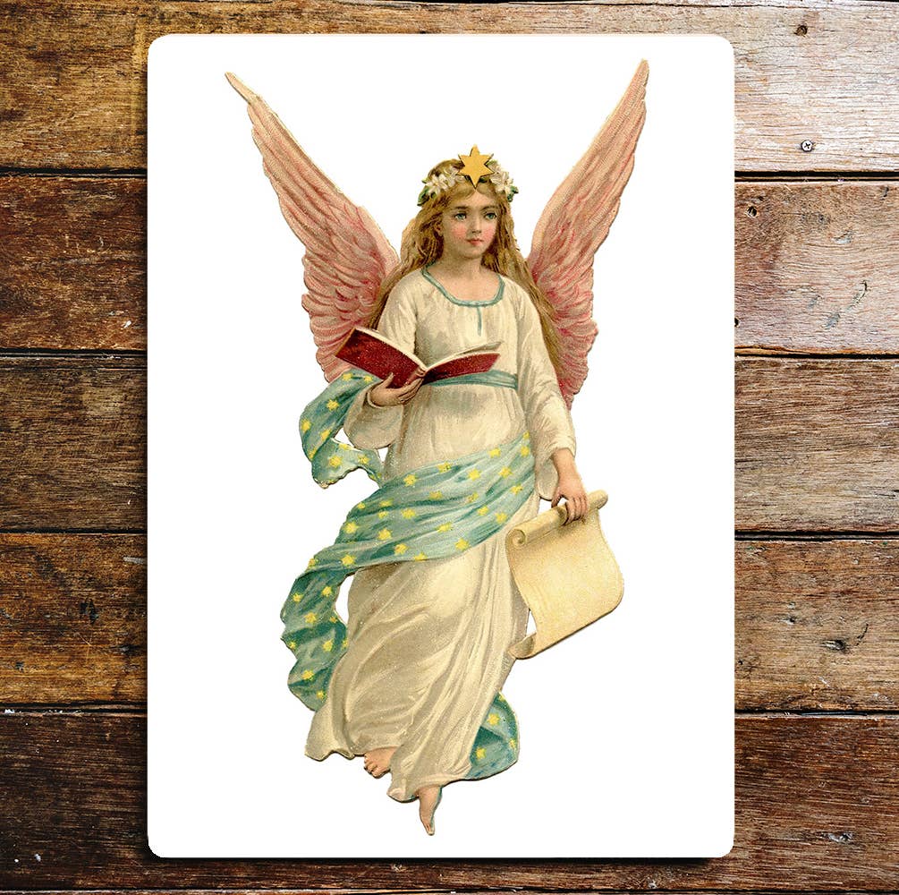 Angel Wings Stars | Metal Wall Sign