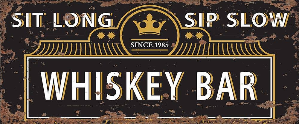 Whiskey Sign, Whiskey Bar Sign | Metal Vintage Sign Kitchen