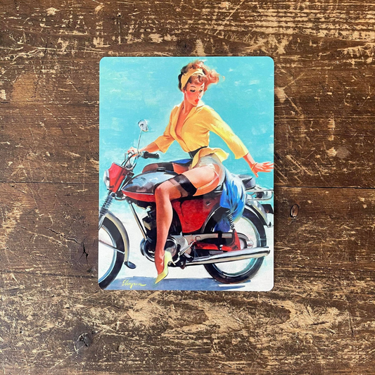 Pinup Girl Garage Motorbike bike Metal Sign