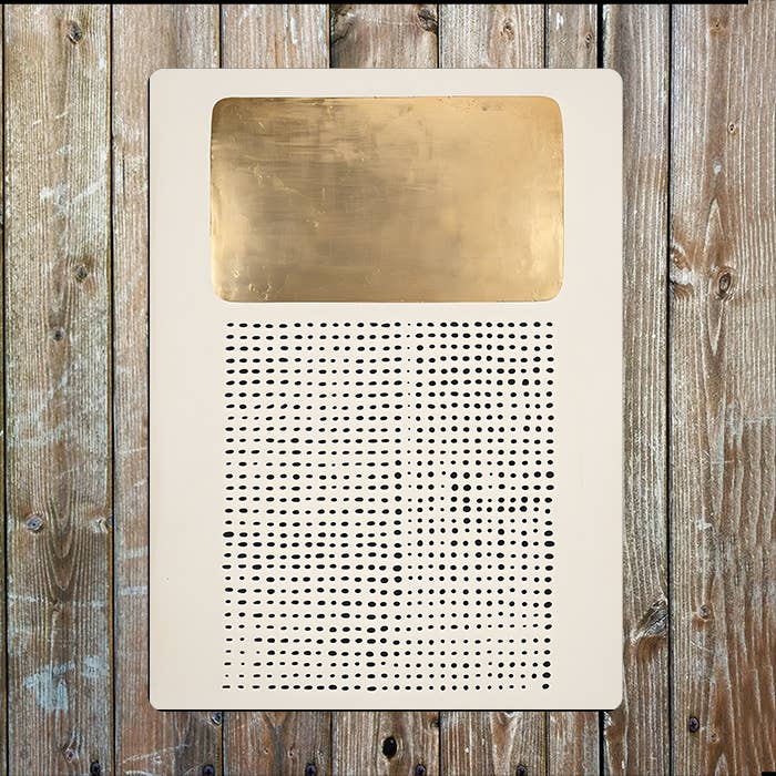 Abstract Minimalist Artwork Gold Cloud | Metal Sign Plaque