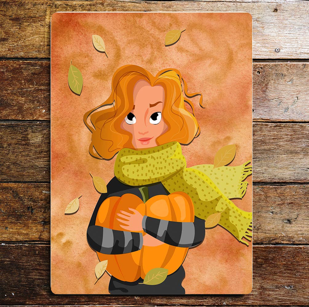 Halloween My Pumpkin Art | Metal Sign Plaque