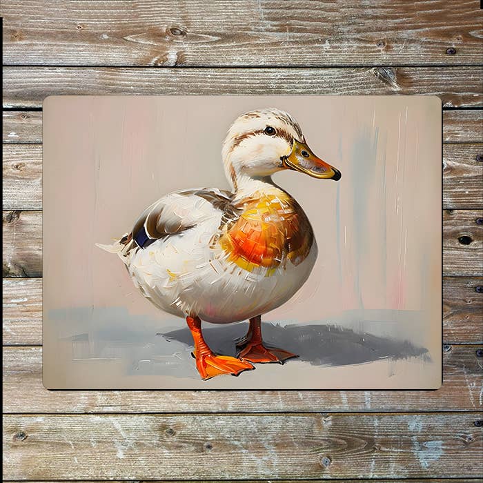 Painting Of A Duck Metal Sign Plaque