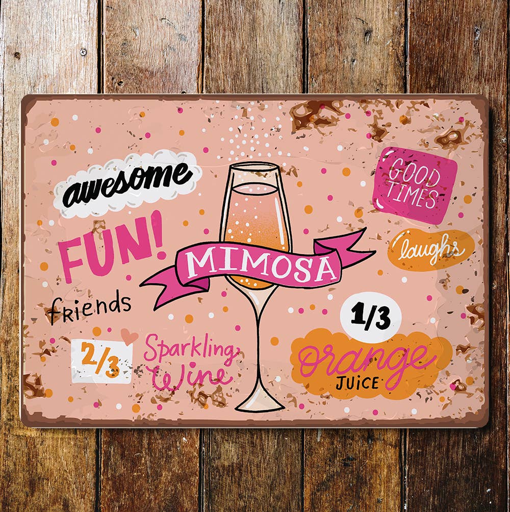 Cocktail Mimosa | Metal Wall Sign Plaque