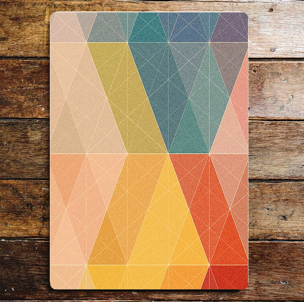 Geometric pattern colourful | Metal Sign Plaque
