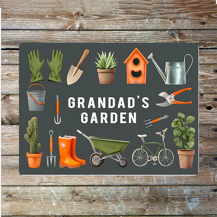 Garden Any Name Custom Personalised | Metal Wall Sign