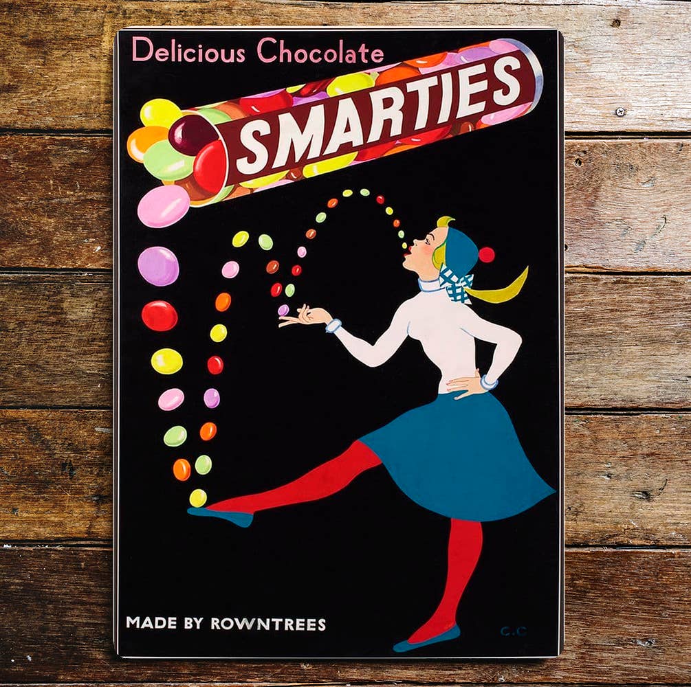 Delicious Chocolate Smarties Rowntrees | Metal Sign