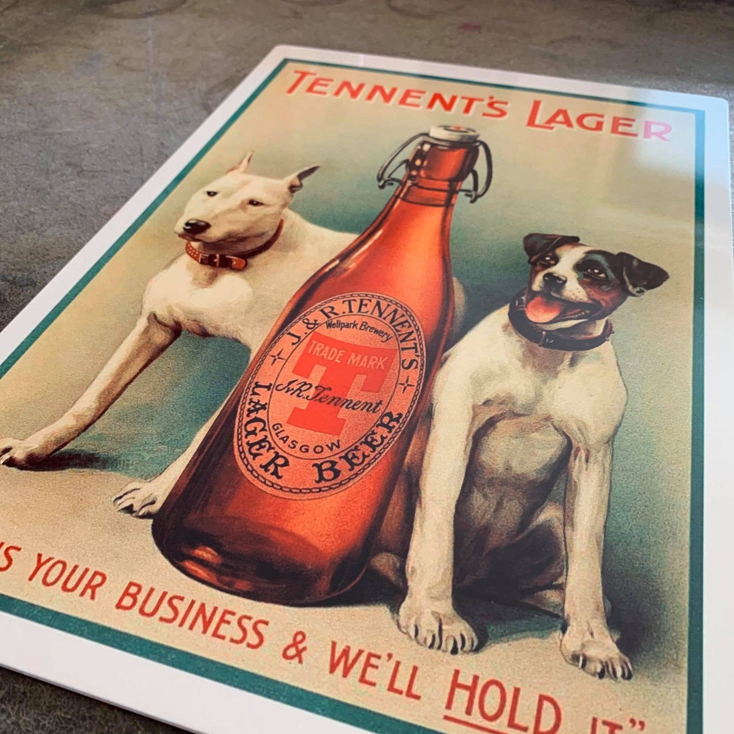 Tennents Lager Give Us Metal Sign