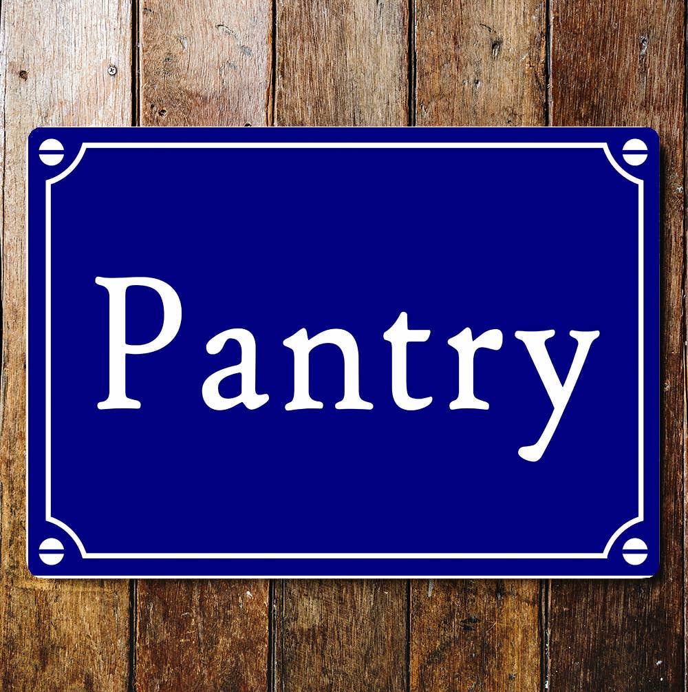 Pantry Notice Blue Art Sign Plaque