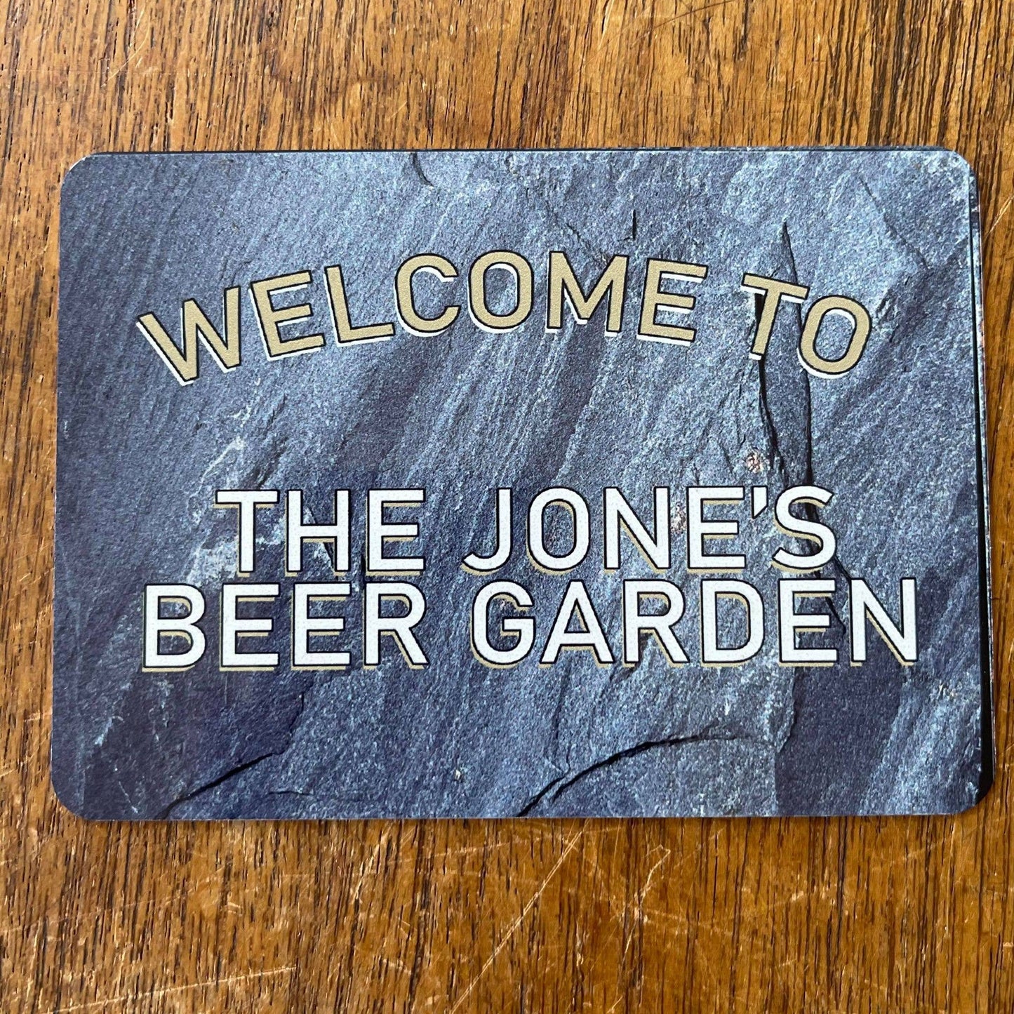 Welcome To Beer Garden Personalised | Metal Sign
