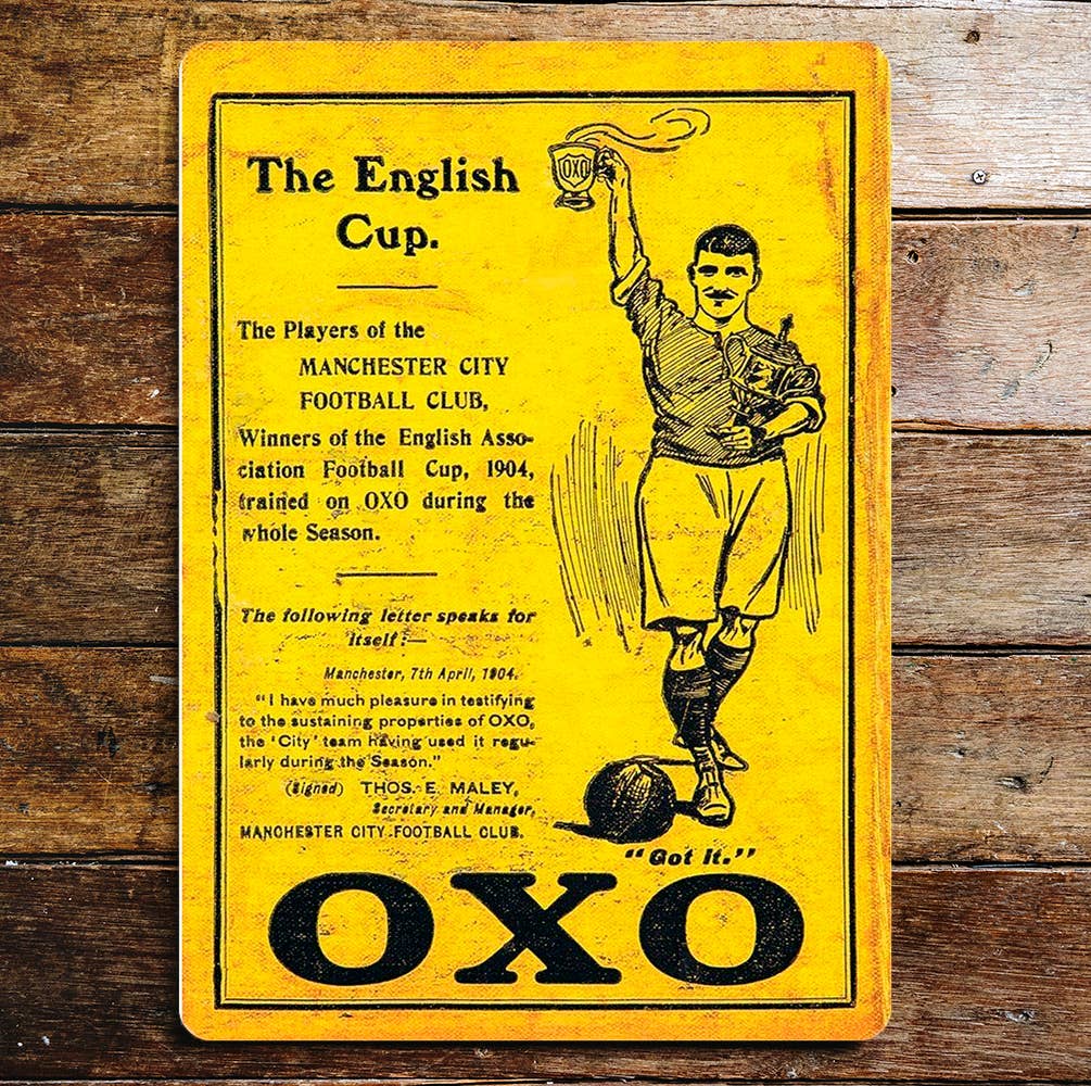Oxo Cube The English Cup | Metal Advertising Wall Sign
