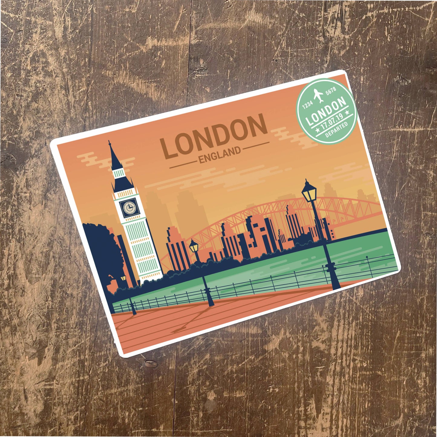 London Travel Style | Metal Advertising Wall Sign