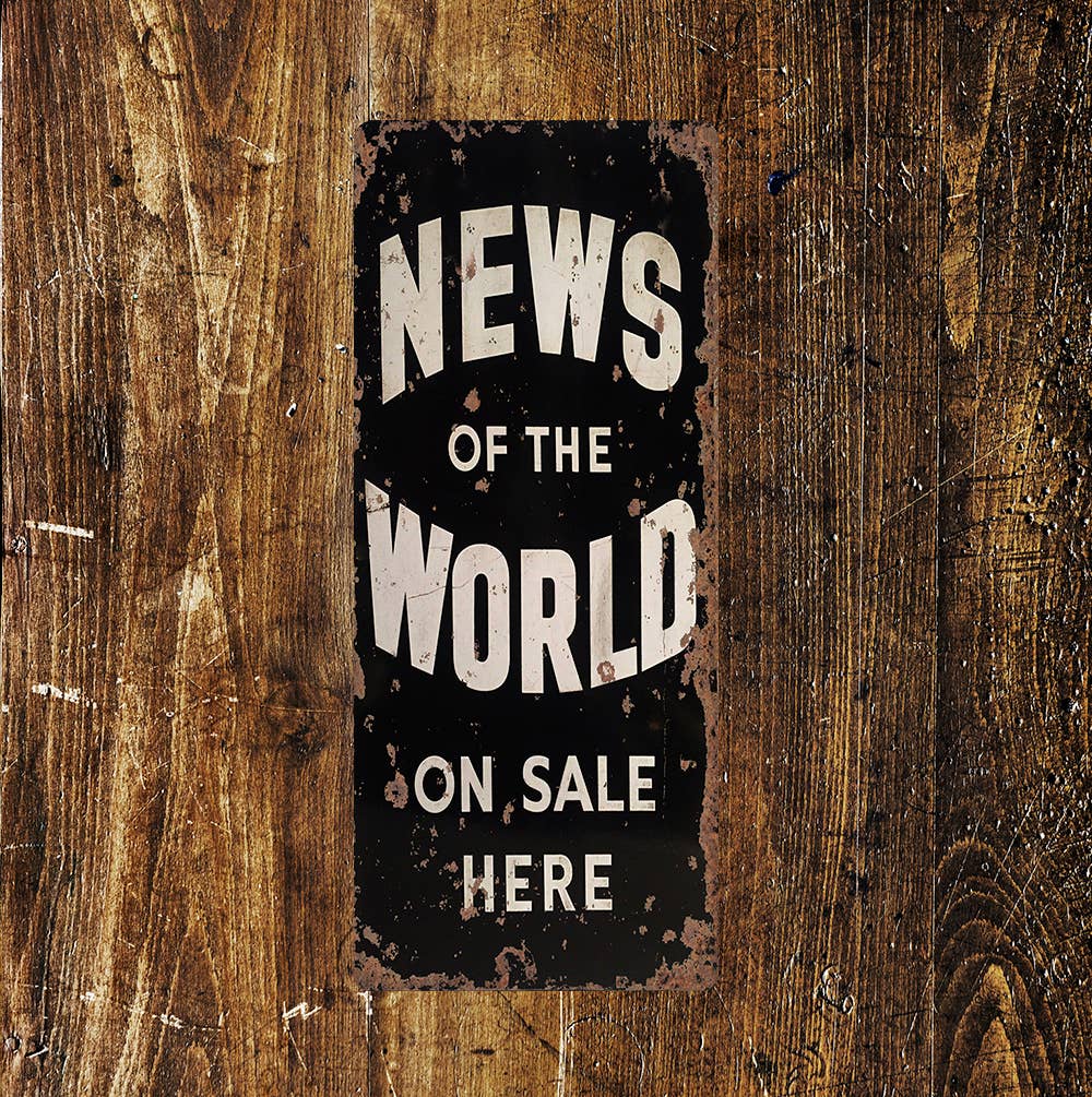 Vintage Look Advertisement Newspaper Art | Metal Sign