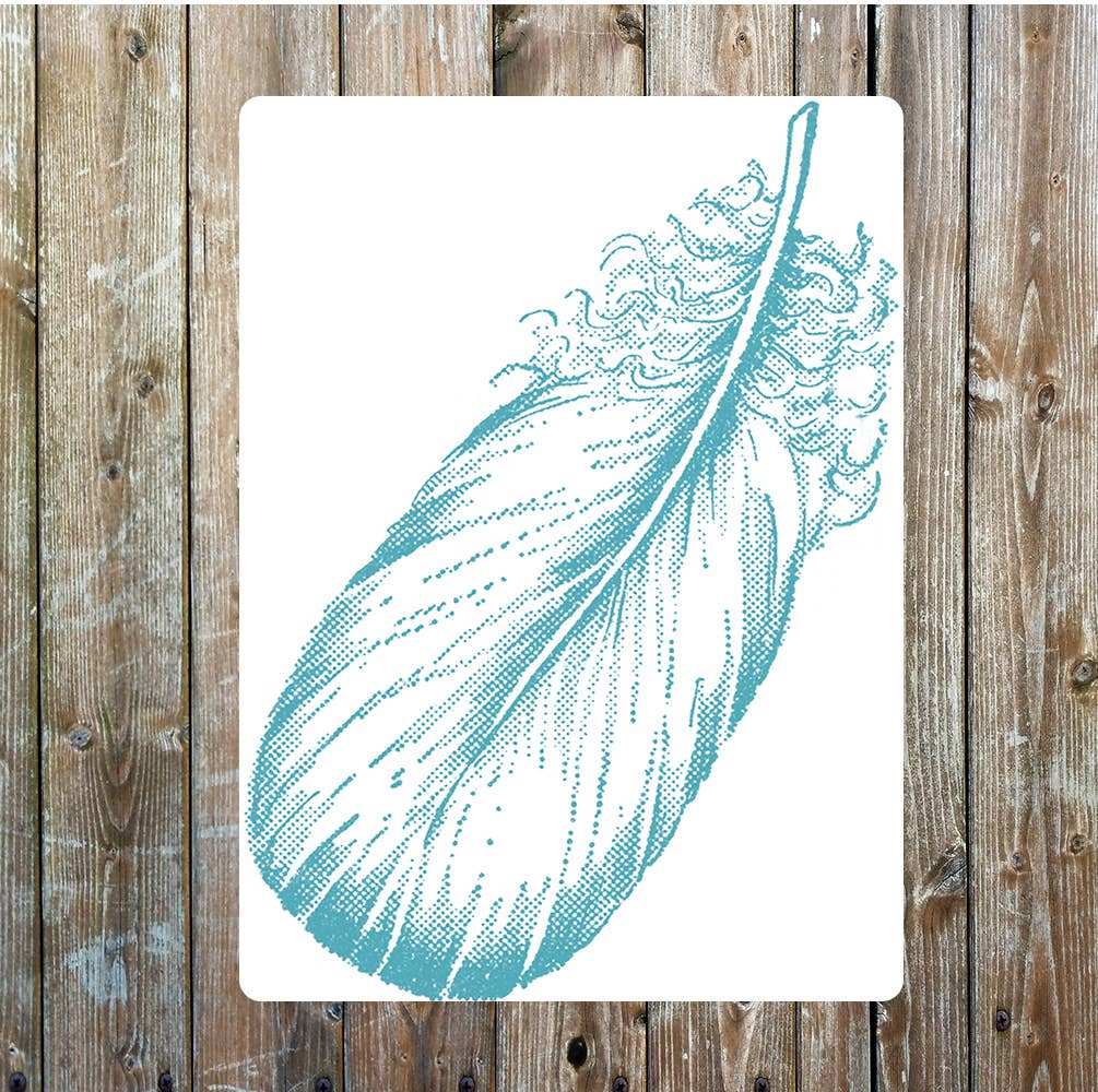 Blue feather art | Metal Sign Plaque