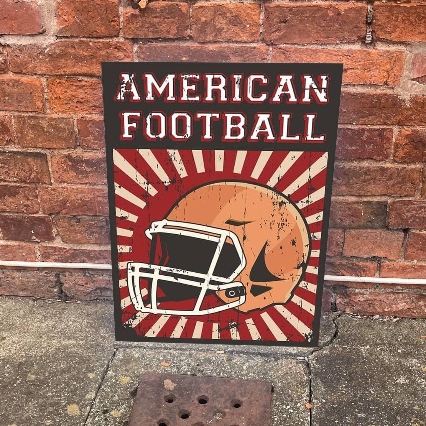 American Football Sports Retro | Metal Vintage Wall Sign