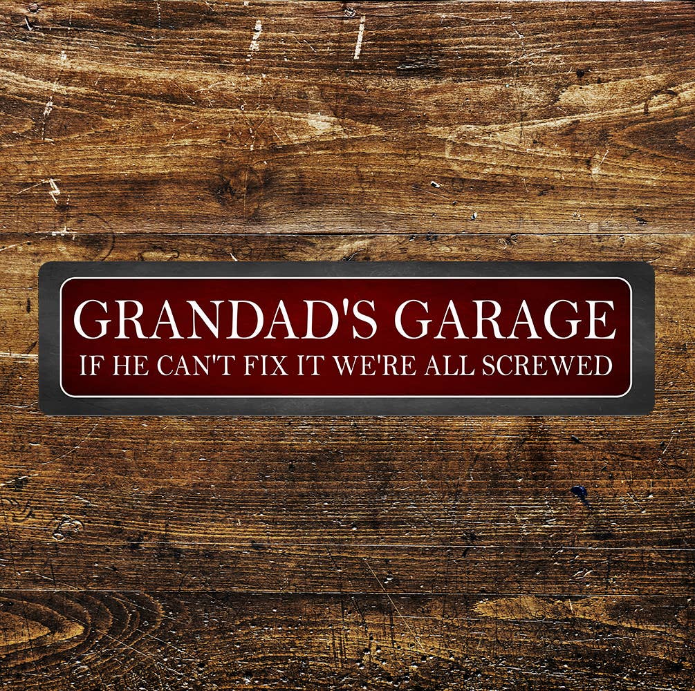 Granddad's Garage Handyman Tools Metal Sign Plaque