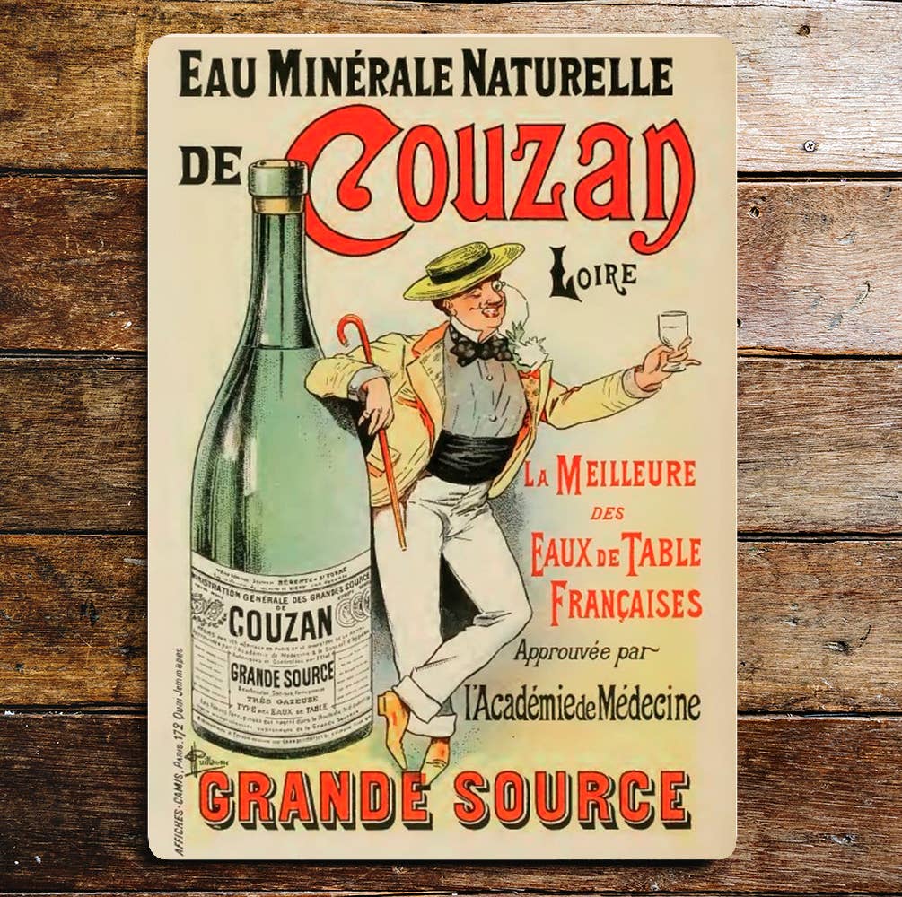 French Advert Couzan Grande Source | Metal Sign