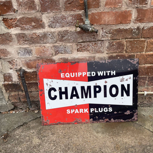 Champion Spark Plugs | Metal Sign Plaque