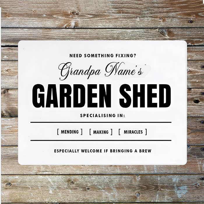 Garden Shed Name Custom Personalised | Metal Wall Sign