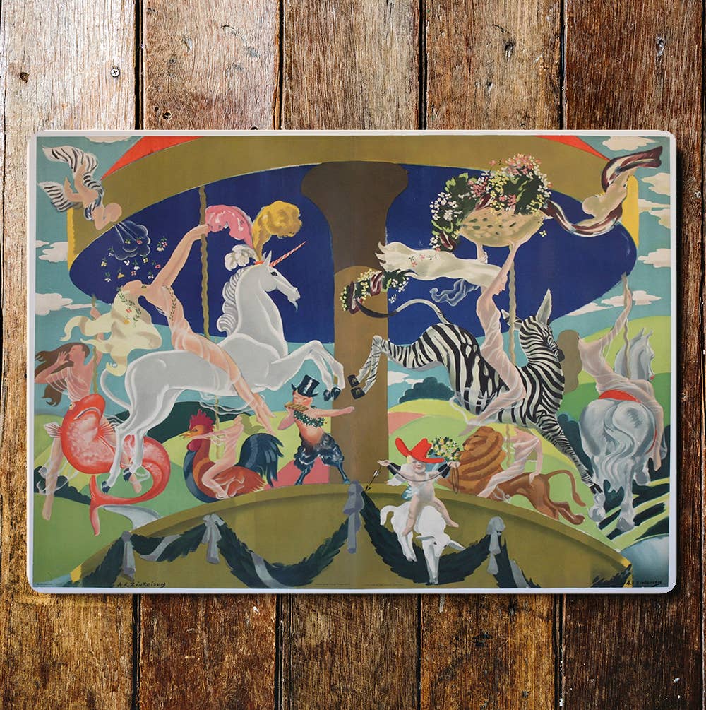 Merry Go Round Animals Ladies | Metal Sign Plaque