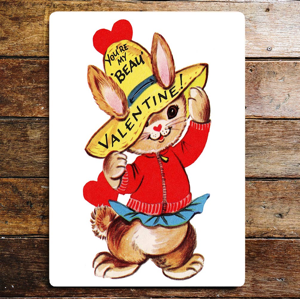 You're My Beau | Valentine Cute Rabbit | Metal Sign Plaque