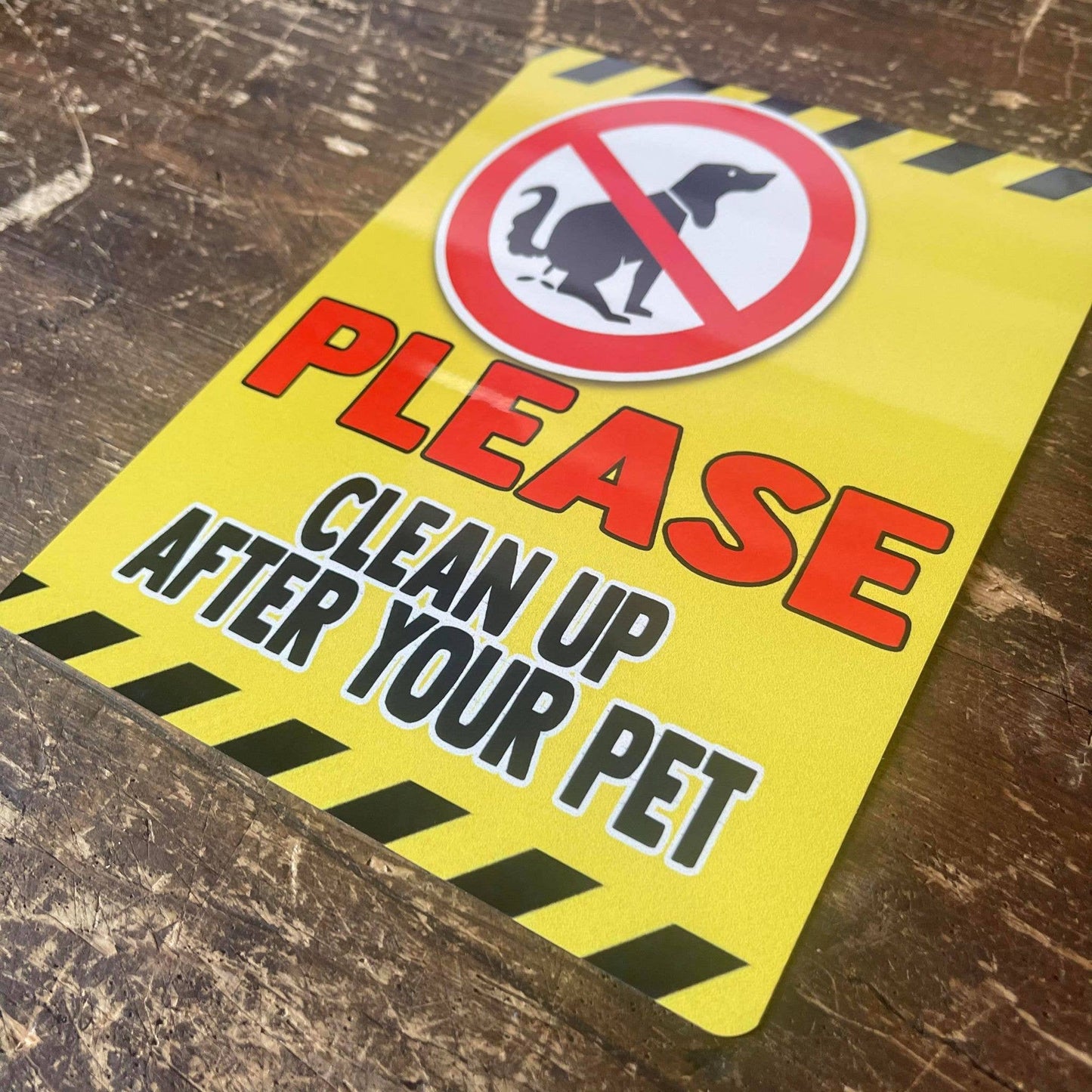 Please Clean Up After your Pet Dog Poo Metal Sign