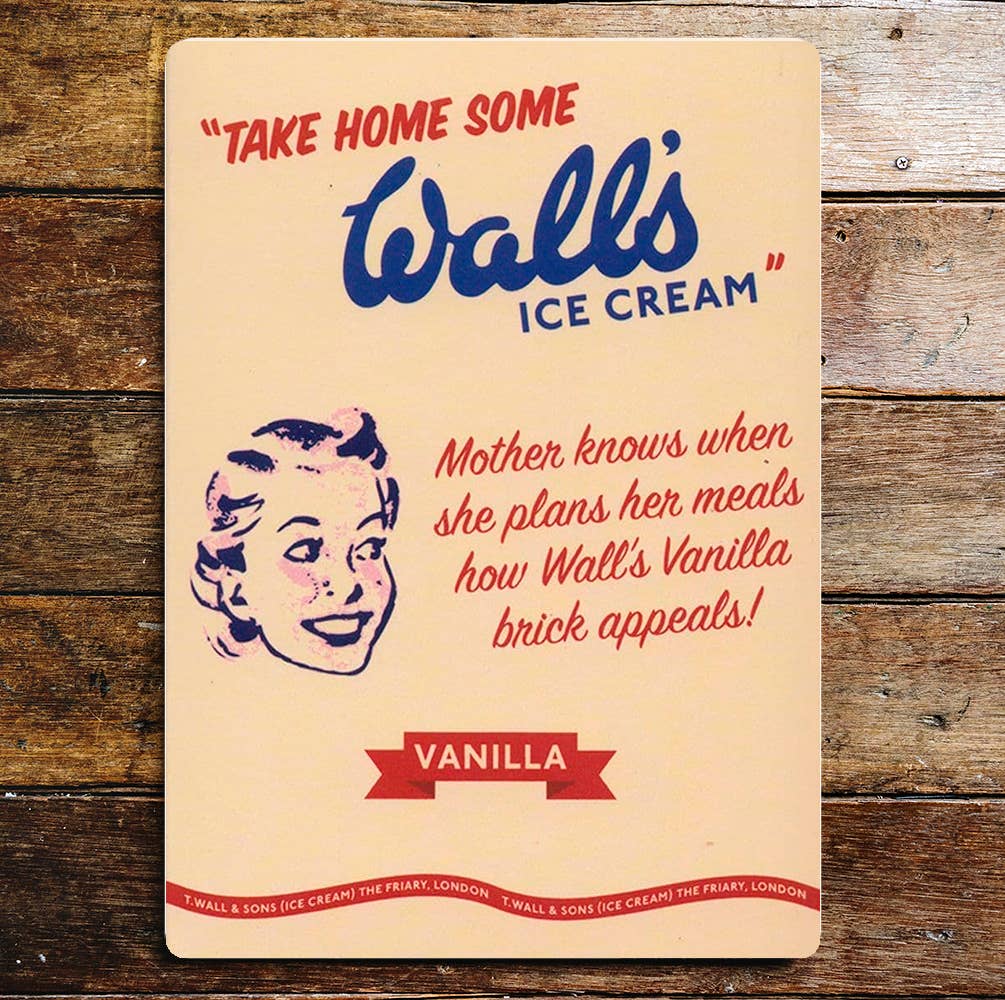 Take Home Some Walls Ice Cream Vanilla Metal Sign