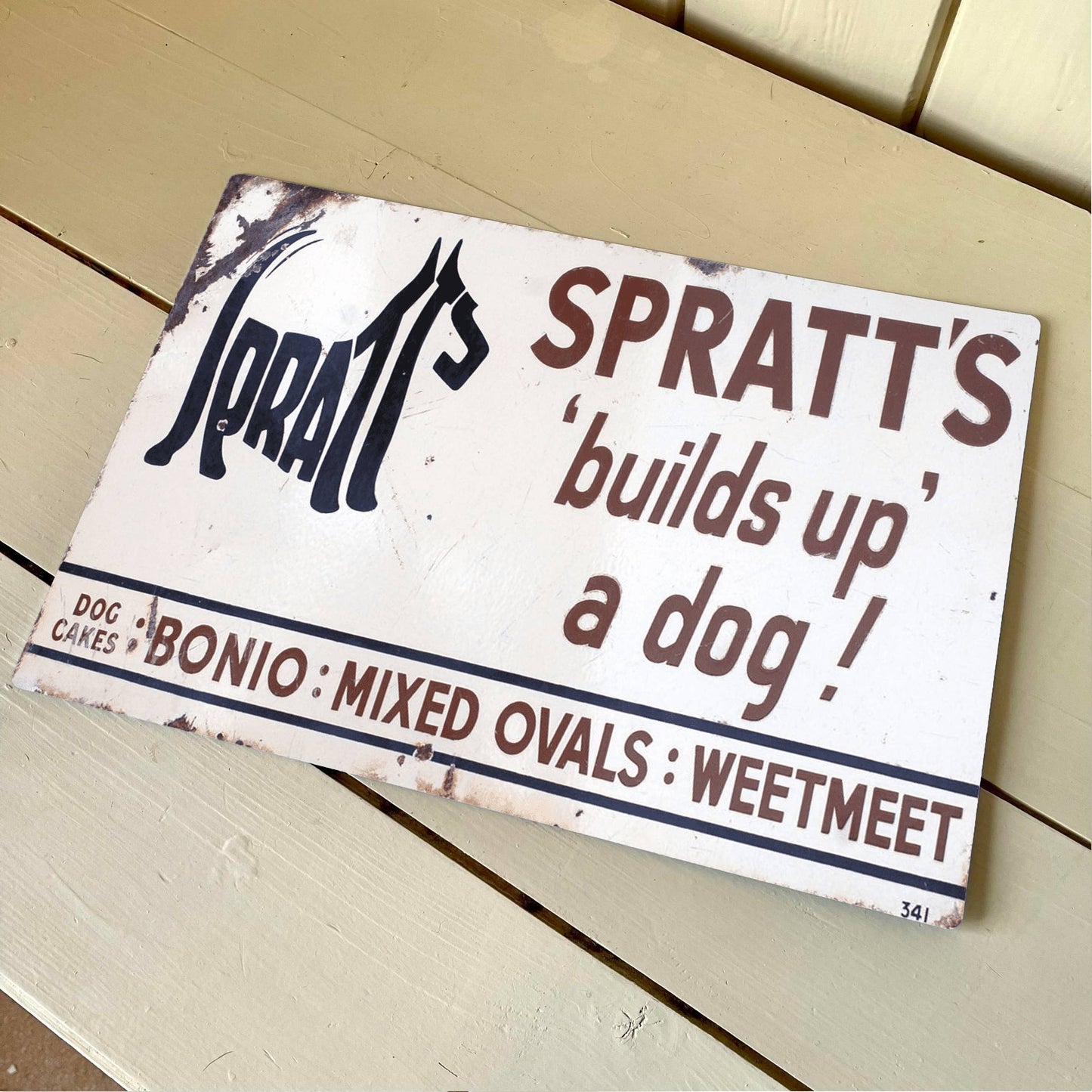 Spratt's Dog Food Metal Wall Sign