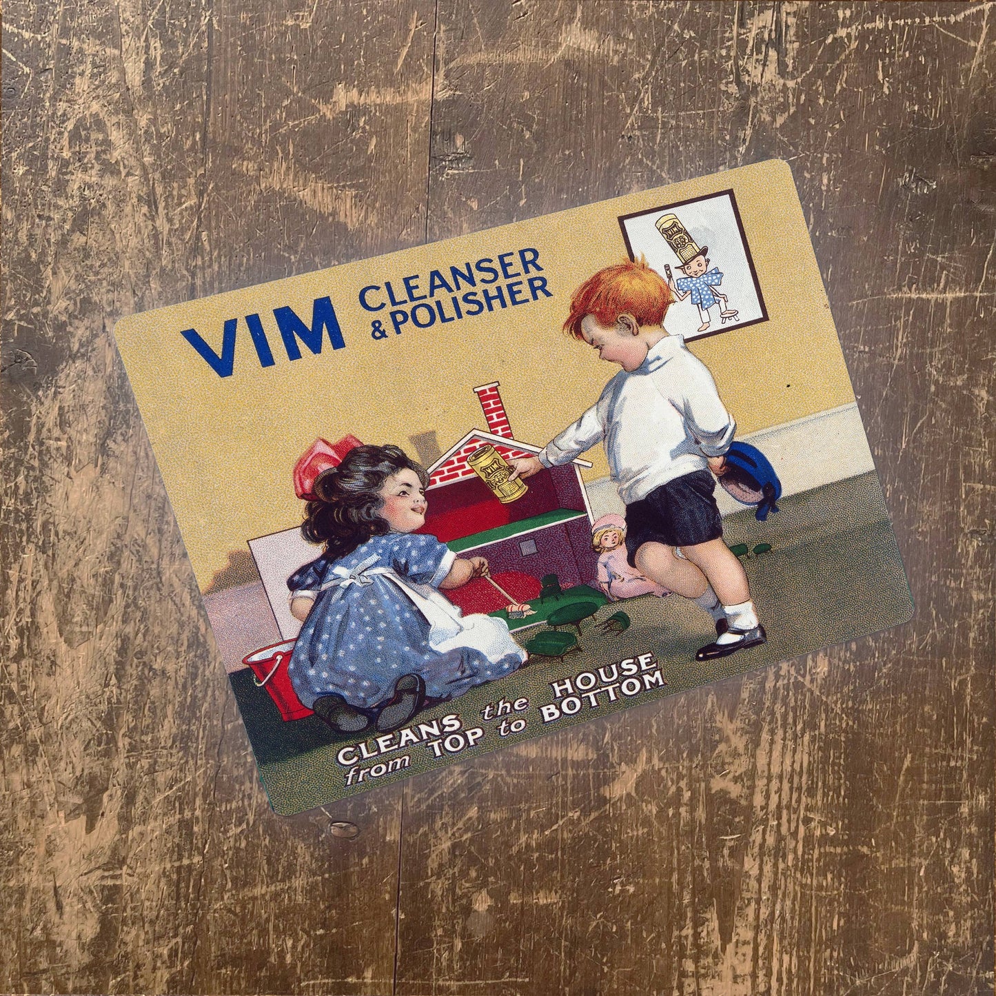 Vim Cleanser & Polisher | Metal Advertising Wall Sign