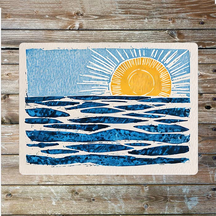Minimalist sea Serene Nautical | Metal Sign Plaque