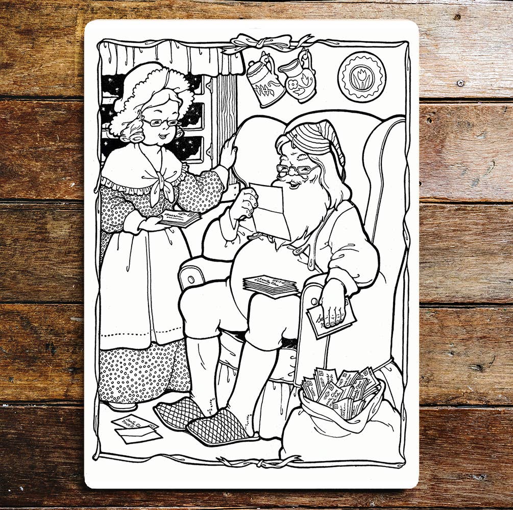 Father Christmas Mrs Claus Letters Sack | Metal Sign Plaque