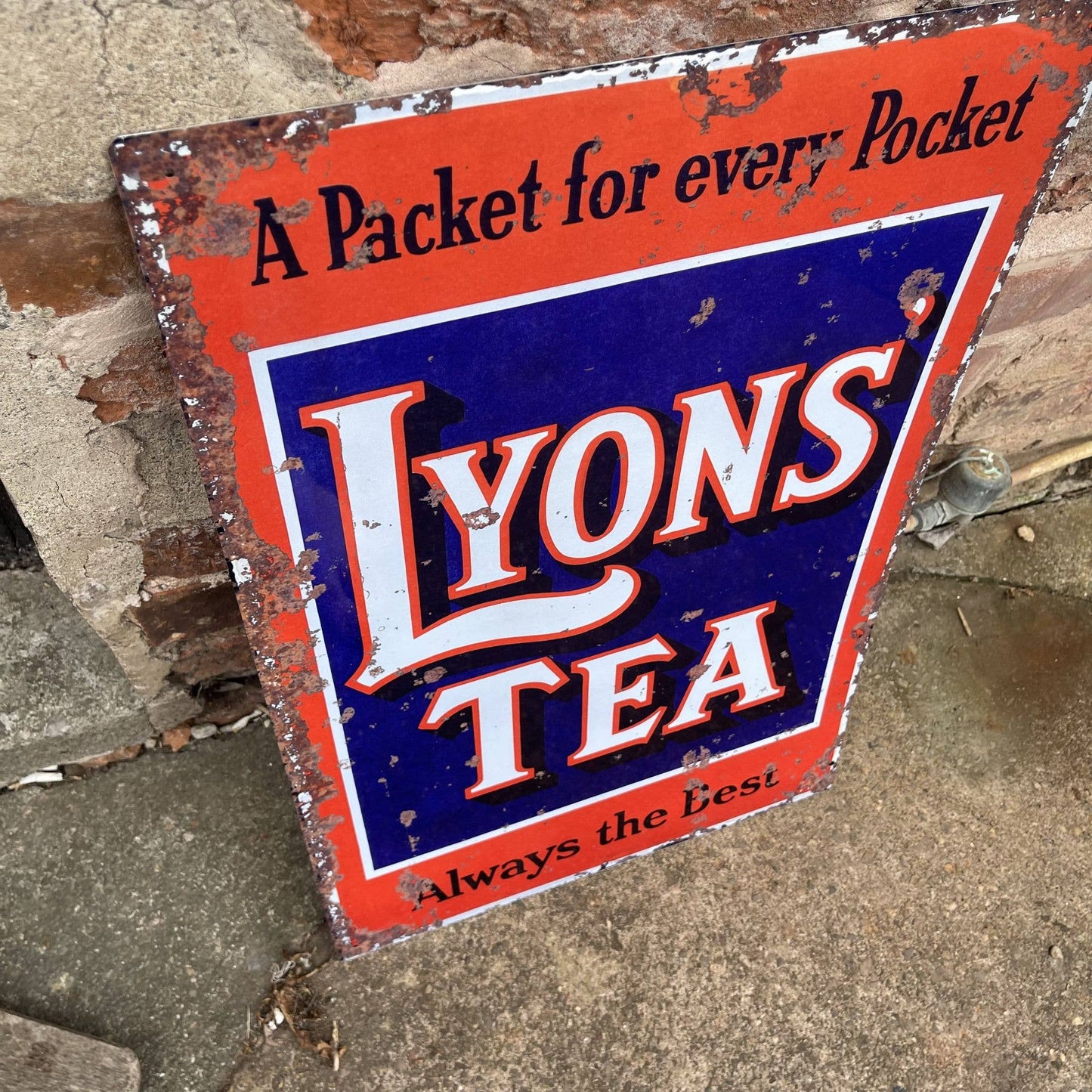 Lyons Tea A Packet For Every Pocket | Metal Sign