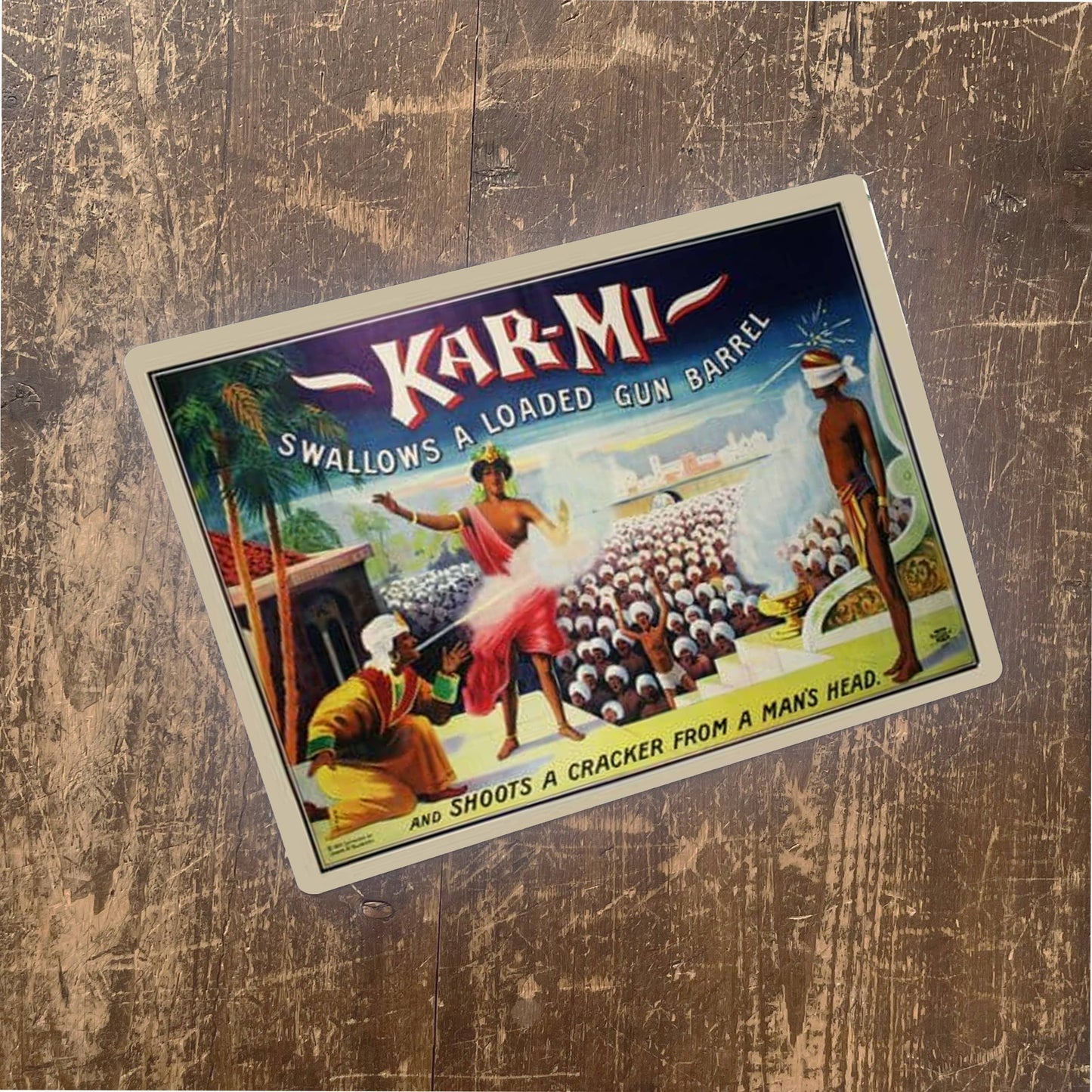 Kar Mi Swallows Loaded Barrel India | Metal Sign