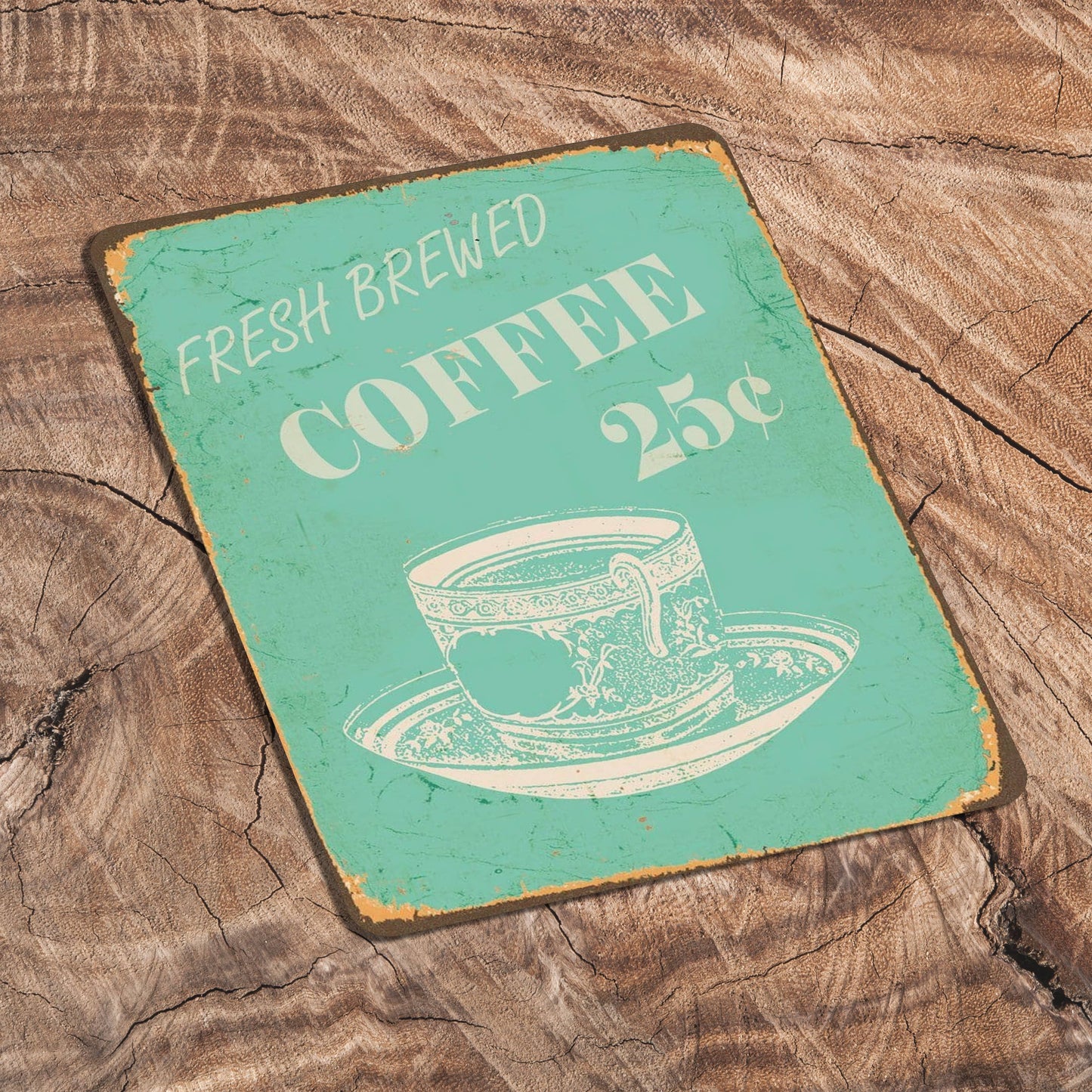 Fresh Brewed Coffee | Metal Wall Sign