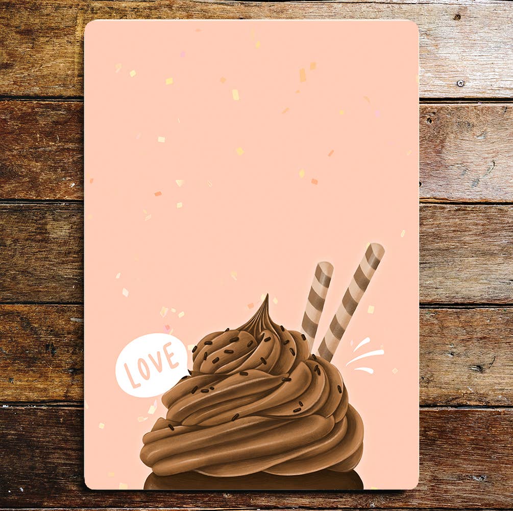 Cake ice cream art | Metal Wall Sign