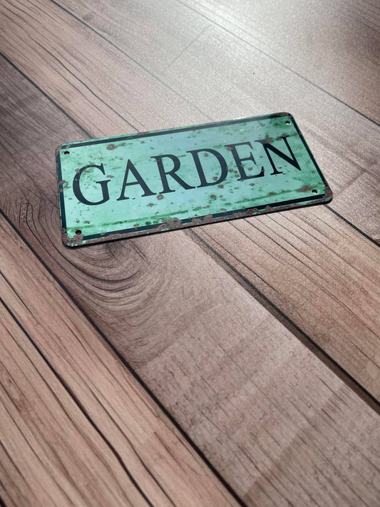 Garden Door Sign - | Metal Art Wall Sign